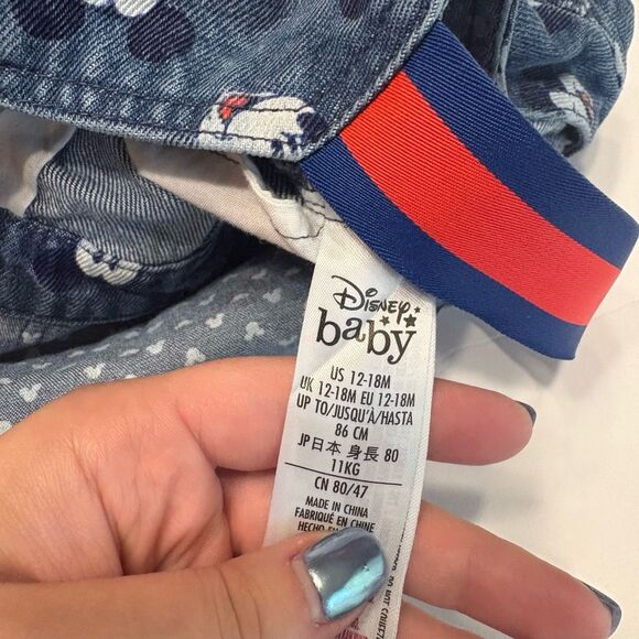 Disney Baby Mickey Mouse Print Denim Overalls 12-18 Months Baby Girl Baby Boy - Picture 8 of 12